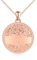 MicLee Collier Photo Médaillon en Argent 925 Femme Fille Pendentif Locket Arbre de Vie Breloque Ouvrable Ronde Or Rose Collier Amulette Mémorial Bijoux Elégant
