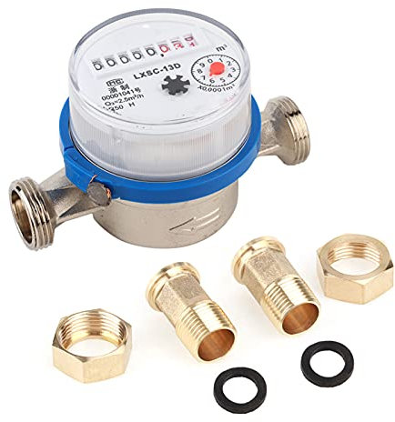 Wasserzähler, 15 mm, für Garten, Zuhause, Kunststoff, Kaltwasserzähler, Einzelwasser, Trockentisch, Messwerkzeuge