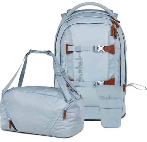Satch Pack Pencil Slider Edition Schulrucksack Set 3tlg. inkl. Sporttasche (Nordic Ice Blue Skandi)