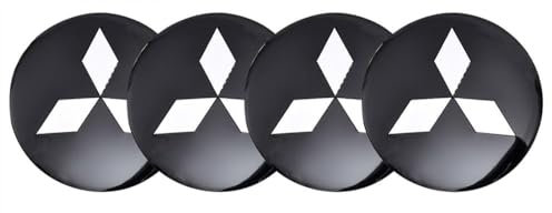 CHAOWEIFB 4 Stück Auto Nabendeckel Aufkleber für Mitsubishi Space Star 2013-2015, Radnabenabdeckung-Logo Radnabendeckel Nabenkappen Abzeichen Sticker,50mm