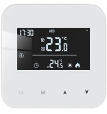 Wired Thermostat Gas Boiler Heating Programmable Battery Powered(Black)