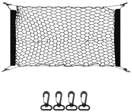 SADQRG Auto Laderaumabdeckung Für VW Für Caddy Für Maxi 2003-2019 Auto Boot Trunk Mesh Gepäck Tasche Lagerung Hinten Zurück Fracht(110x60cm)