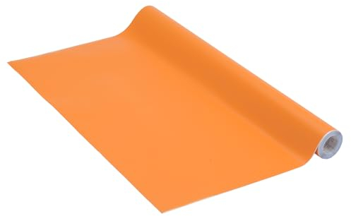 Venilia Klebefolie | Aprikose | Uni Matt Orange Aprikose, 45cm x 2m | selbstklebende Möbel-Folie, Dekofolie, Tapete, Küchenfolie | PVC ohne Phthalate | Made in EU