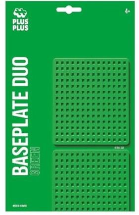 Plus-Plus 9604022 Konstruktionsspielzeug, Grundplatte, Basisplatte, grün, 2 Teile