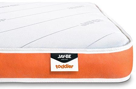 JAY-BE Toddler Foam Free Sprung Mattress, 2+ years of age, 140 x 70 x 10 cm | Open Coil Mattress, Medium Firmness, Breathable, Foam Free