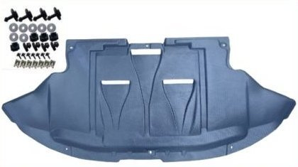 Cardesign-Tom UNTERFAHRSCHUTZ Motor Cover + Clips Schwarz Kunststoff für Audi A4 B5 1994-2001, Skoda SuperB 2002-2008, Volkswagen Passat B5 3B 3BG 1996-2005