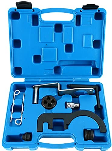 FreeTec 8pz Attrezzi Distribuzione, Dime Messa in Fase Strumento di Bloccaggio Distribuzione del Regolare Catena Alberi a Camme Volano Pompa Carburante per Motore Diesel BMW N47 N47S N57 N57S 1.6 2.0