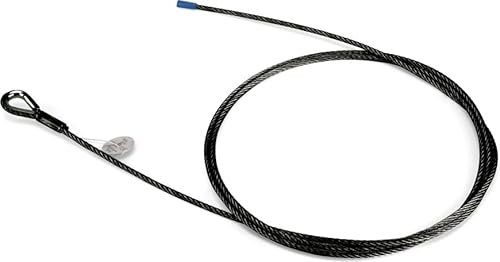 Riggatec 8 mm Abhängeseil schwarz Kausche eins. offen 7,5m