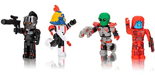 Roblox ROB0213 Star Commandos 4er Figuren Pack Spielset mit 4 Actionfiguren, Zubehör und Spielcode für Kinder ab 6 Jahren