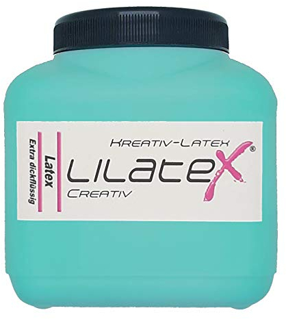 Lilatex 1 Liter farbiges extra-dickflüssiges Flüssiglatex/Farblatex/Latexmilch - extra-Dickes Naturlatex (Türkis)