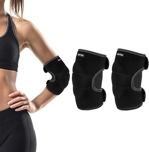 ONTYZZ Niños Cojines de Codo Ajustable Apoyo de Codo Niños Protector de Codo con SBR Pad para Ciclismo Bailando Voleibol Arrastrándose Negro/M