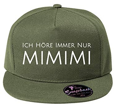 OwnDesigner Ich höre Immer nur mimimi Cap Reine Farbe Baseball Baseball Cap, Mütze (Cap 440 Khaki)