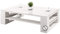 sunnypillow Palettenmöbel Europaletten Indoor und Outdoor Lounge Gartenmöbel Holz Gartenmöbel Set Lounge Möbel Terrasse Balkon Loft Stil Paletten | Weiß Couchtisch 100 x 60 cm Höhe : 40 cm