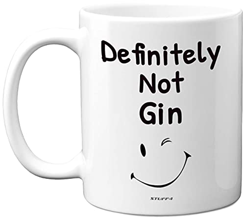 Stuff4 Definitely Not Gin Funny Mugs, 11oz Ceramic Dishwasher Safe Premium Mugs, Gin Gift, Office Gifts for Women, for Men, Funny Work Mug