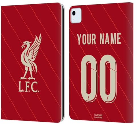 Head Case Designs Licenciado Oficialmente Personalizada Individualizada Liverpool Football Club Casa Kit 2021/22 Carcasa de Cuero Tipo Libro Compatible con Apple iPad Air 2020/2022