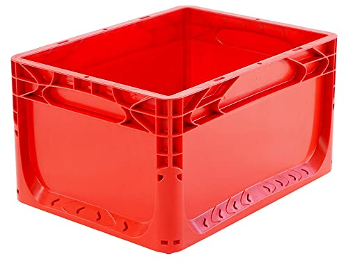 Karton EU Eurobox geschlossen Rot 40 x 30 x 22 cm Eurobehälter Transportbox Lagerbox Lagerkiste Stapelbox Lagerkasten Box Stapelbehälter