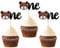 24 Stück One Cupcake Toppers Glitter Bear Cake Topper Baby First Birthday Party Cupcake Food Picks Dekorationen für Babyparty Jungen Mädchen Kinder 1. Geburtstag Party Kuchendekorationen Zubehör
