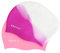 JOBYES Pack de 2 Gorro de Natación Mujer Pelo Largo, Gorro de Piscina Silicona Impermeable, Cómodo, Estirable, Gorro de Baño (Rosa+Violeta)