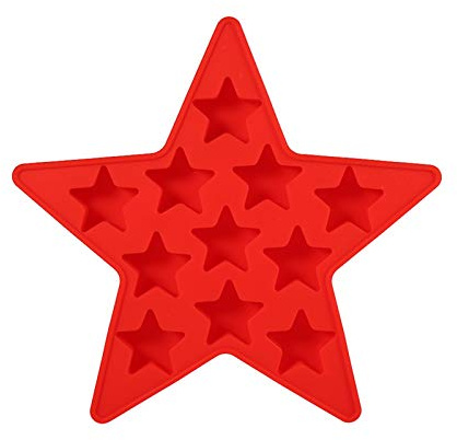 Moule à glaçons en silicone pour bac à glaçons, 1x outils de congélation cool en forme de cinq étoiles pour club bar party(rouge)