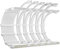 Okinos Dual 4+4 Pin EPS PSU Cables, Cable Extension PC, 16 AWG, 1x24 Pin ATX / 2X(4+4) Pin EPS / 3X(6+2) Pin PCI-E, PSU Extension Cable Kit, 30cm Length, White