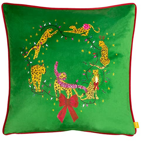 furn. Purrfect Leaping Leopards Polyester Filled Cushion