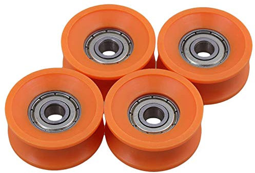 4 Stück 6 x 30 x 13 mm kunststoffbeschichtete versiegelte Kugellager Stahl 606ZZ tiefe U-Rillenrolle Schiene Kugellager