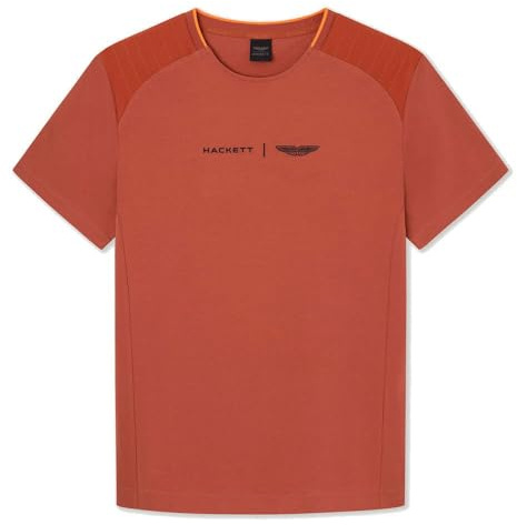 Hackett London Herren Am Hybrid Tee T-Shirt, Orange (Burnt Orange), L
