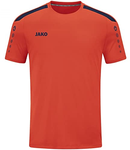 JAKO Herren Trikot Power (Kurzarm), Flame/Marine, 3XL