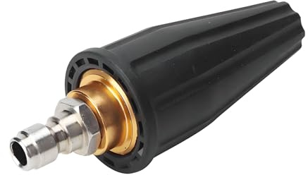 Turbo Nozzle | Rotating Jet for Rust Removal, Internal Metal Construction, ABS Black Body, 360° Cleaning