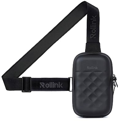 Rollink Mini Slingbag GO - Compact Travel Crossbody Bag for Essentials (Charcoal)