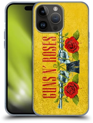 Head Case Designs Offizielle Guns N' Roses Pistolen Vintage Soft Gel Handyhülle Hülle kompatibel mit Apple iPhone 15 Pro Max