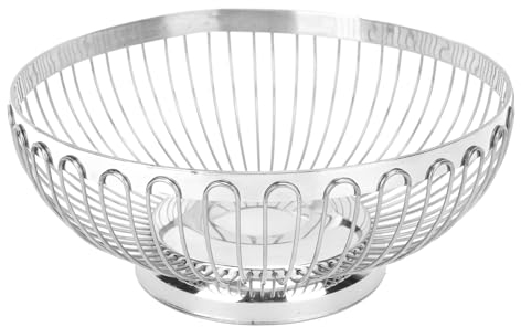 Cesta de Frutas de Acero Inoxidable, Frutero Giratorio de Acero Inoxidable, Multiusos de Gran Capacidad, Cesta de Frutas de Acero Inoxidable Pulido con Espejo, Estilo Moderno, Resistente Al óxido(S)