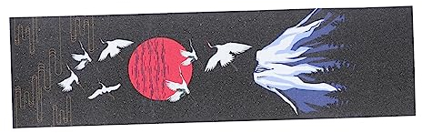 Sosoport Blech Skateboard-aufkleber Mit Vier Rädern Japanisches Longboard Rip-stick Griptape Für Skateboards Dekorativer Skateboard-aufkleber Skateboard-zubehör Haupt Roller Sandpapier