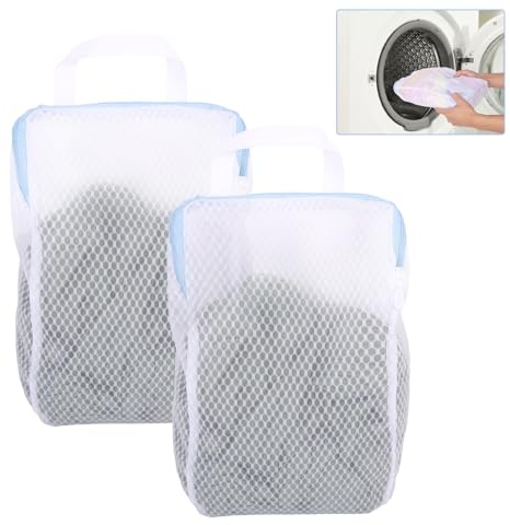 Guittly 2 Stück Wäschenetz für Waschmaschine, 34x20x8cm Wäschesack Wäschebeutel mit Reißverschluss, Wäschebeutel Wiederverwendbar für Unterwäsche, Blusen, BHs Babykleidung Usw