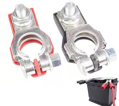 Alwida Batterieklemmenanschlüsse, Kfz-Batterieklemmen, und Negative Kabelklemmen für Autobatterien, Kupferklemmenanschlüsse, Batteriestecker für Fahrzeuge, Kfz-Zubehör