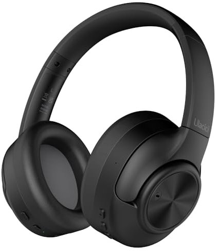 Ulacici Hybrid Active Noise Cancelling Headphones,Wireless Bluetooth Headphones, Foldable Headphones with HiFi Audio, 3 EQ Modes, 60H Playtime,Black
