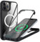 SunYoo Schutzhülle für iPhone 11 Pro Max mit Displayschutzfolie, kompatibel mit Magsafe Hülle, Handyhülle für iPhone 11 Pro Max Hülle eingebauter Displayschutz, schlanke, stoßfeste Schutzhülle,