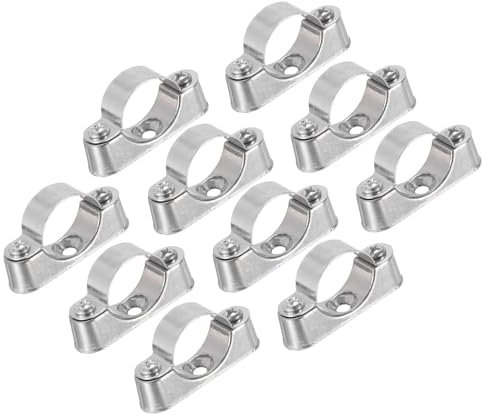 MACHSWON 25mm Wall Mount Ceiling Mount Pipe Support Ring Hanger Stainless Steel Pipe Holder Bracket Clamp 10pcs