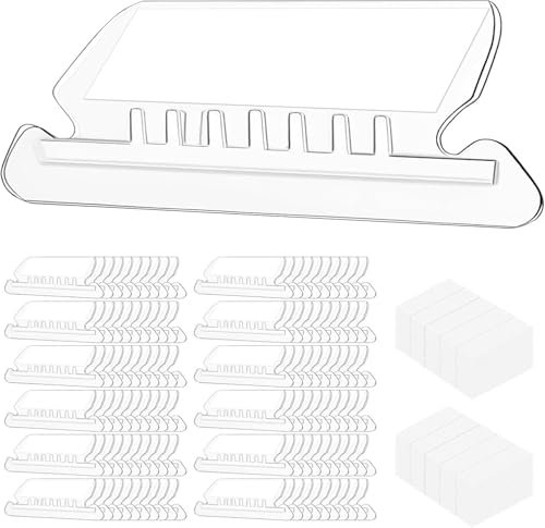 Hängeregistraturen, 120 Stück Aktenordner-Tabs und 200 Stück Einsätze, Aktenreiter für Hängeordner, Kunststoff-Hängemappen-Tabs, transparente Hängeregistraturen für Aktenordner