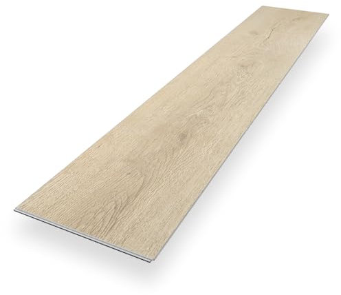 BODENGLÜCK Klick Vinyl Eiche Amrum - Hochwertiger Klick Vinylboden mit Trittschalldämmung - Vinylboden in Holzoptik geeignet für Fußbodenheizungen - Paket mit 2,2 m² wasserfestem Klickvinyl