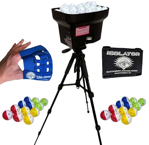 Personal Pitcher Pro Starter Package | Small Wiffle Ball Pitching Machine for Baseball & Softball Training