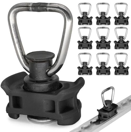 Forhandy 10 Stück Airlineschiene Zubehör Kunststoff Airlineschiene Fitting, Airline Fitting für Sicheres Verzurren, Laden 800 kg/daN