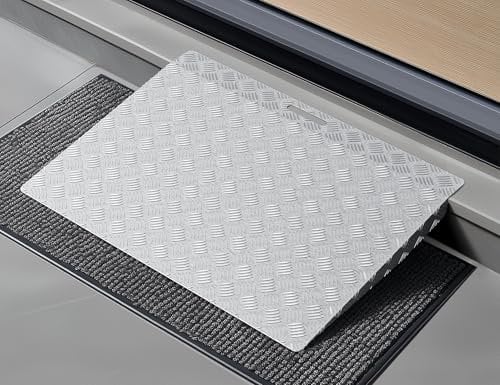 Threshold Ramps for Doorways Portable Ramp for Wheelchairs for Home Steps 2-6 Rise Wheelchair Door Scooter Ramp 31.5x25.2 Shed Handicap Ramps 9.9lbs Aluminum Ramps with Extender Plate