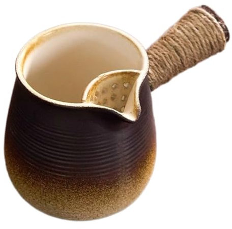 Ciieeo Tetera de Barro Retro para 1.5L Cerámica Resistente Corrosión para Camping Olla de Agua Portátil