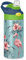 Bouteille d'eau isotherme en acier inoxydable pour enfants avec paille - 350 ml - Flamant rose - Fleurs de palmier - Gourde étanche pour garçons et garçons - Chauds et froids - Sans BPA