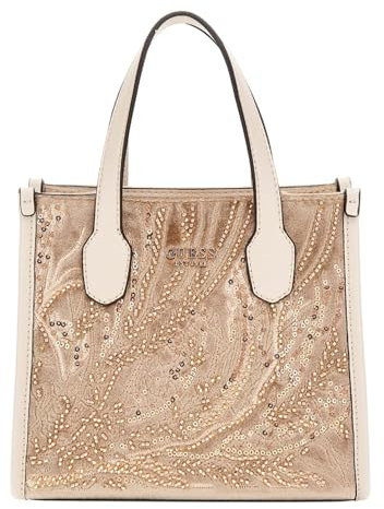 GUESS Silvana Two Compartment Mini Tote XS Gold