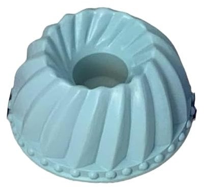 ZauberDeko Muffin Kerzenhalter Stabkerzenhalter Kuchen Gugelhupf Törtchen Blau Gelb Rosa Lila 8,5x8,5x4cm (Blau)