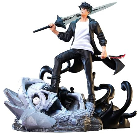 Zhongkaihua Sung Jin Woo Figur 20CM PVC Battle Model Sung Jin Woo Action Figure Statue Anime Figurine Sammelbare Dekorationen Geschenke
