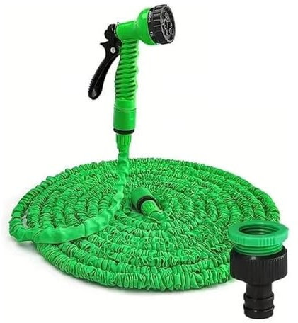Manguera Jardín Extensible 25FT,Manguera Extensible,con Pistola De 7 Funciones,para Jardin, Hogar,Piscina Y Lavado De Coches(Green,100FT)