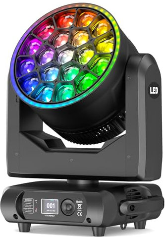 19x20W Lyre LED RGBW Beam Jeux de Lumière Zoom Effet Wash Projecteurs Spot Lampe de scène DMX512 pour Fête Disco Lumineux Éclairage Théâtre Mariage